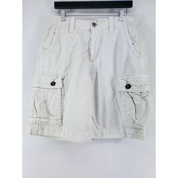 American Eagle Classic Cargo Shorts Men's Size 32 White - Picture 1 of 7